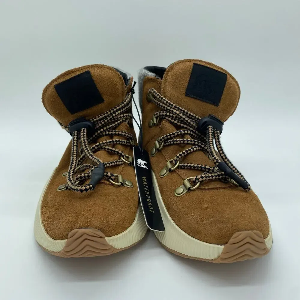NWT Sorel Brown Waterproof Out N About III Conquest Winter Ankle Boot Women's 5